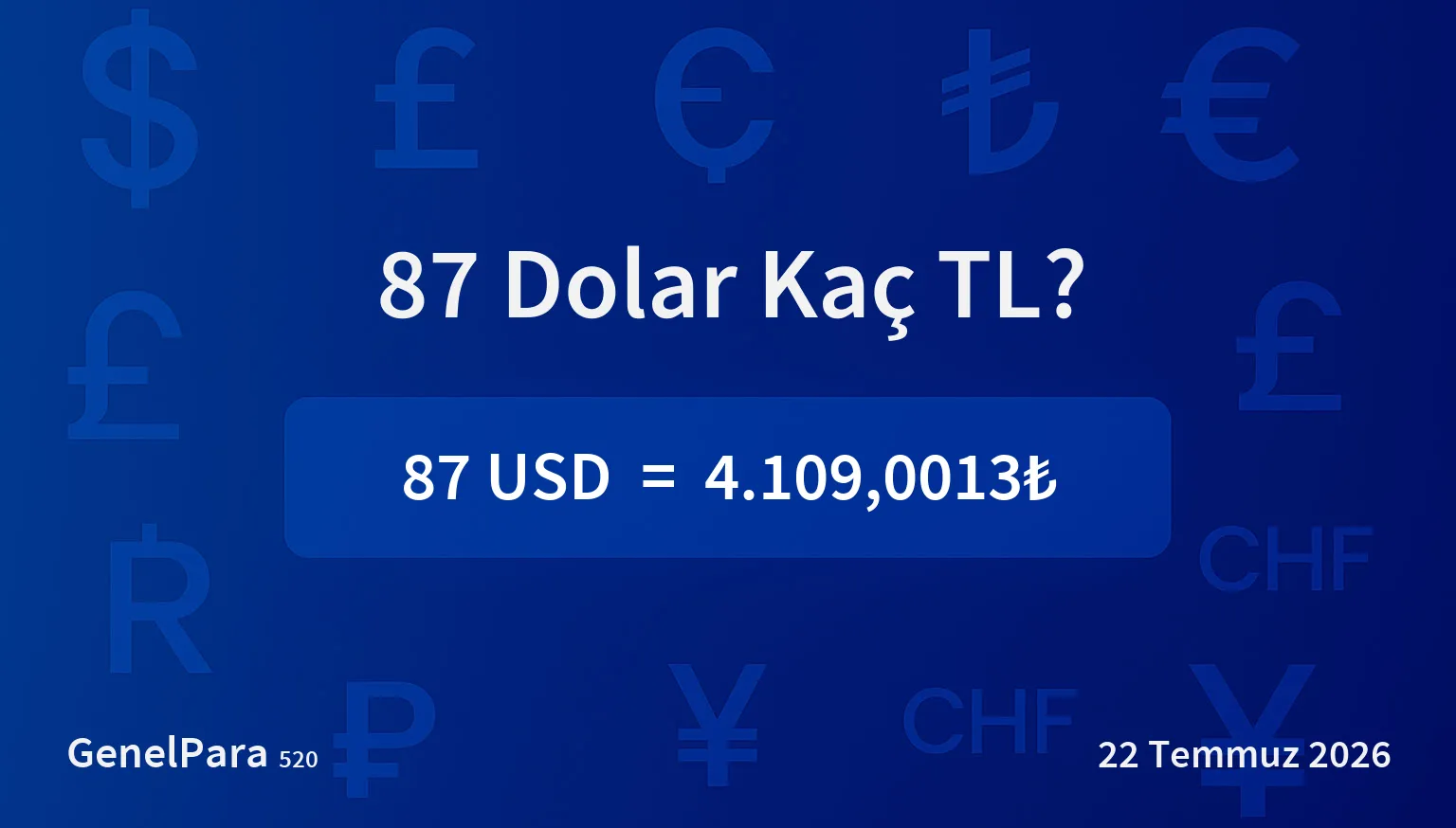 86.81 Dolar Kaç TL?