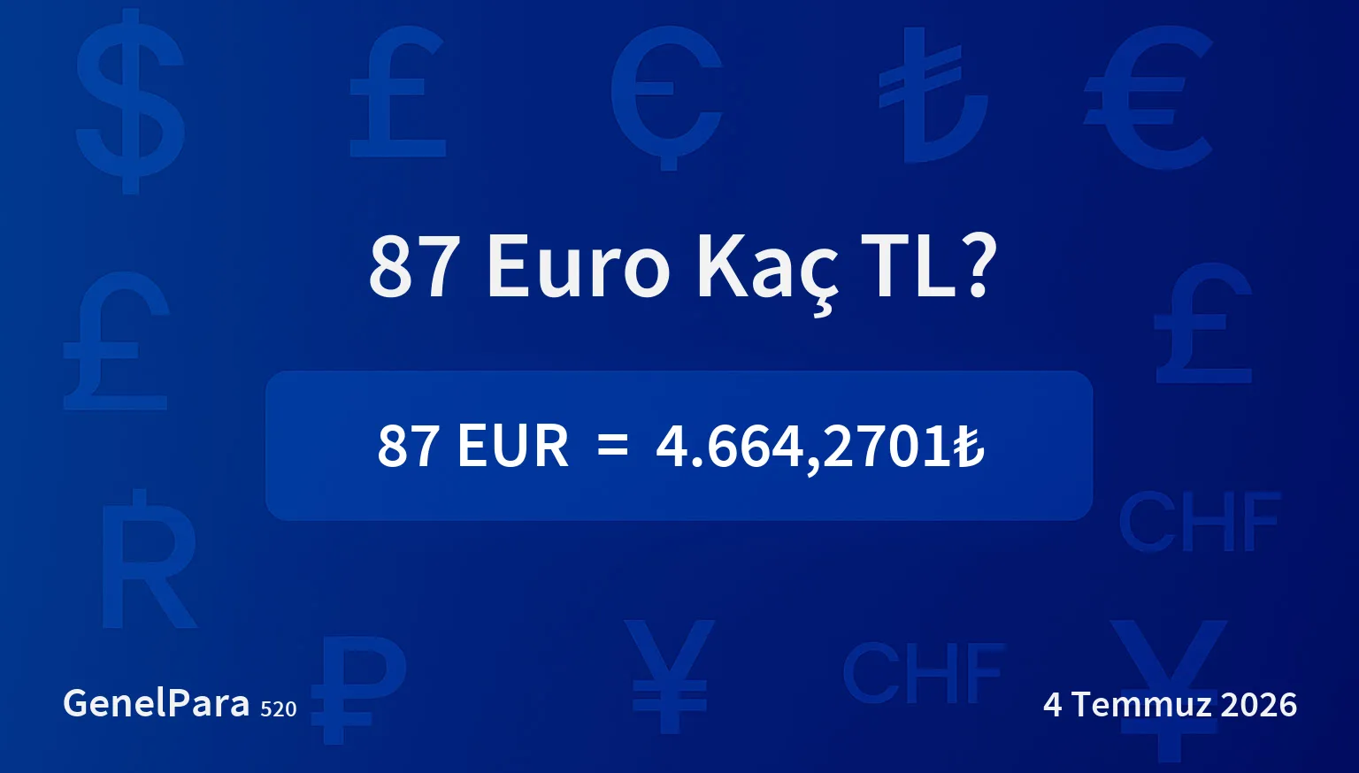 86.82 Euro Kaç TL?