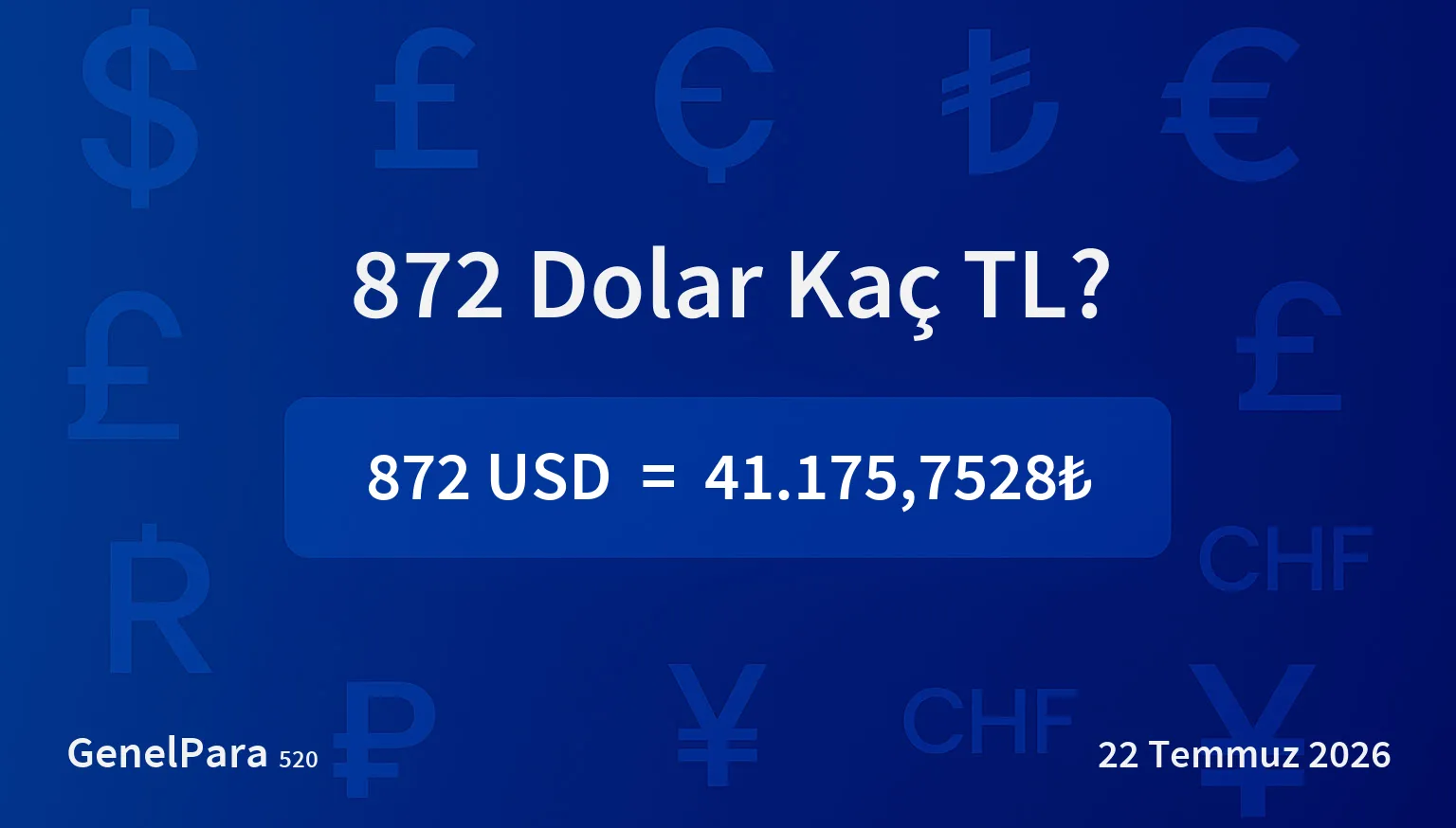 872.38 Dolar Kaç TL?