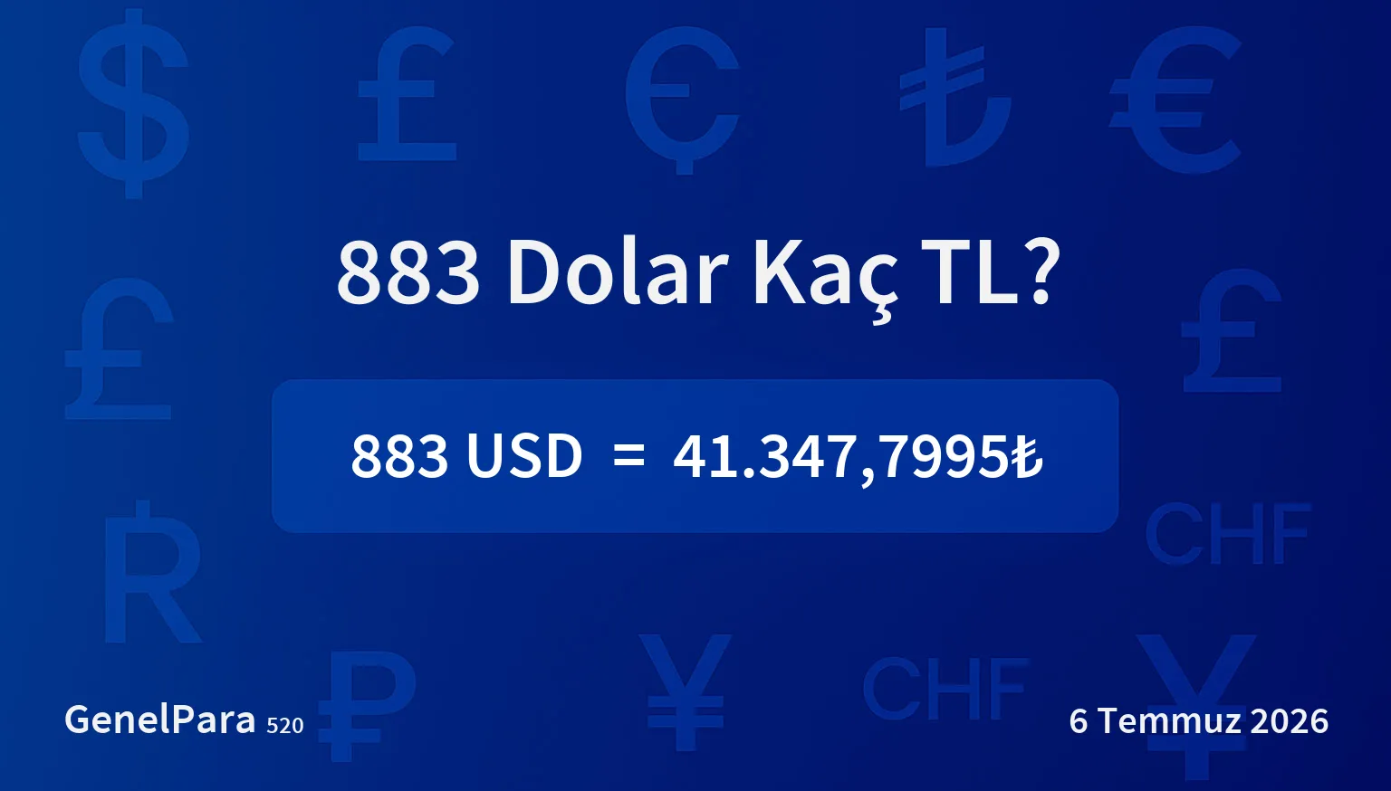 883.44 Dolar Kaç TL?