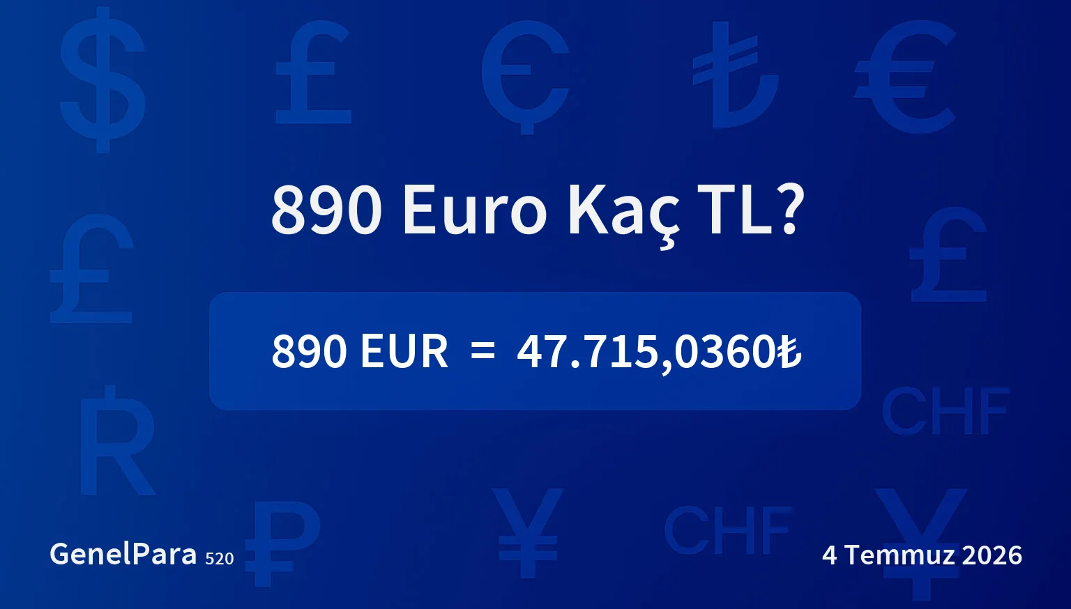 890.45 Euro Kaç TL?