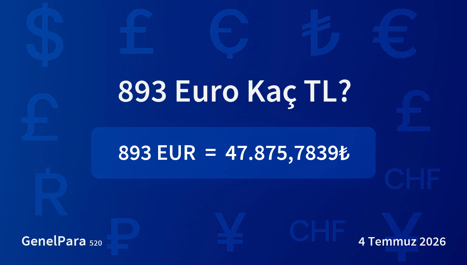 892.90 Euro Kaç TL?
