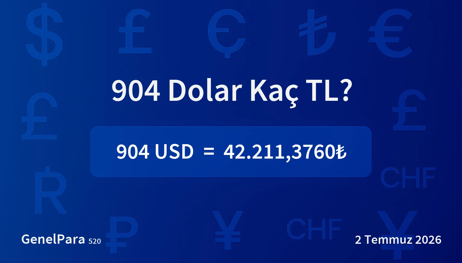 904.23 Dolar Kaç TL?