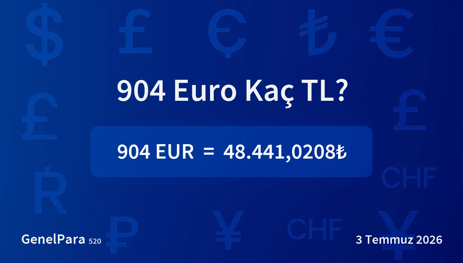 904 Euro Kaç TL?