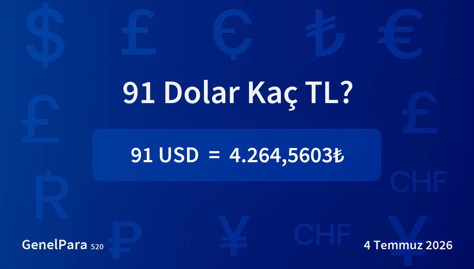90.82 Dolar Kaç TL?