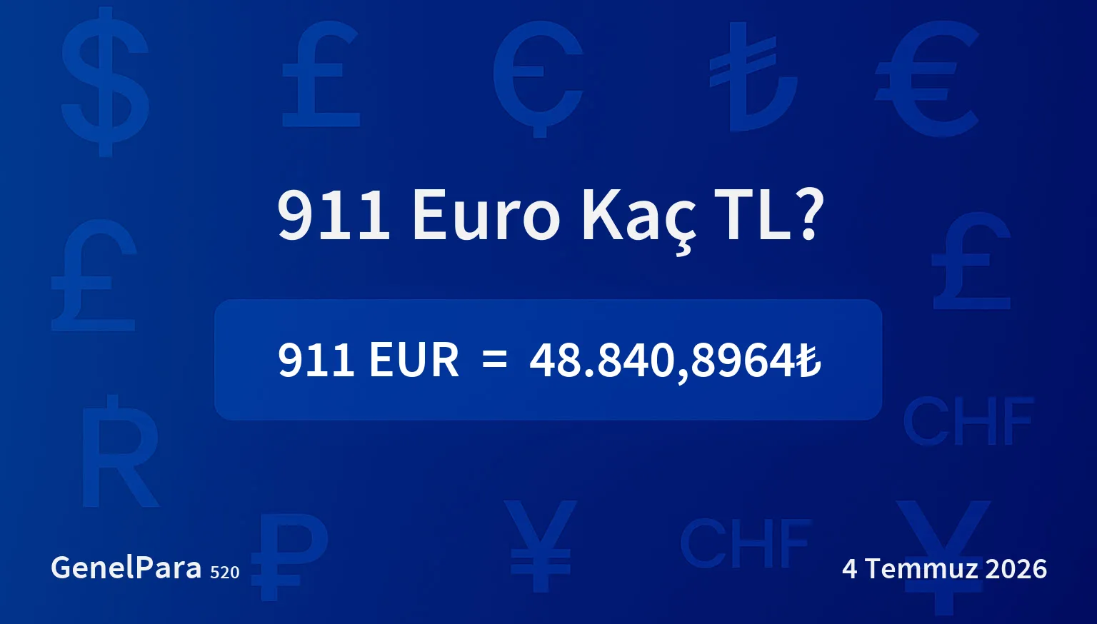 911.49 Euro Kaç TL?