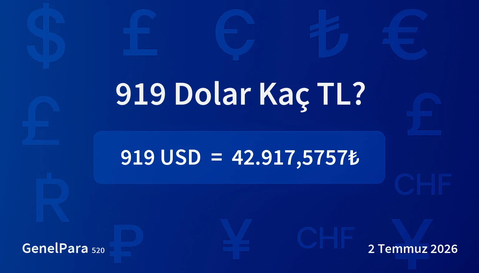 918.75 Dolar Kaç TL?