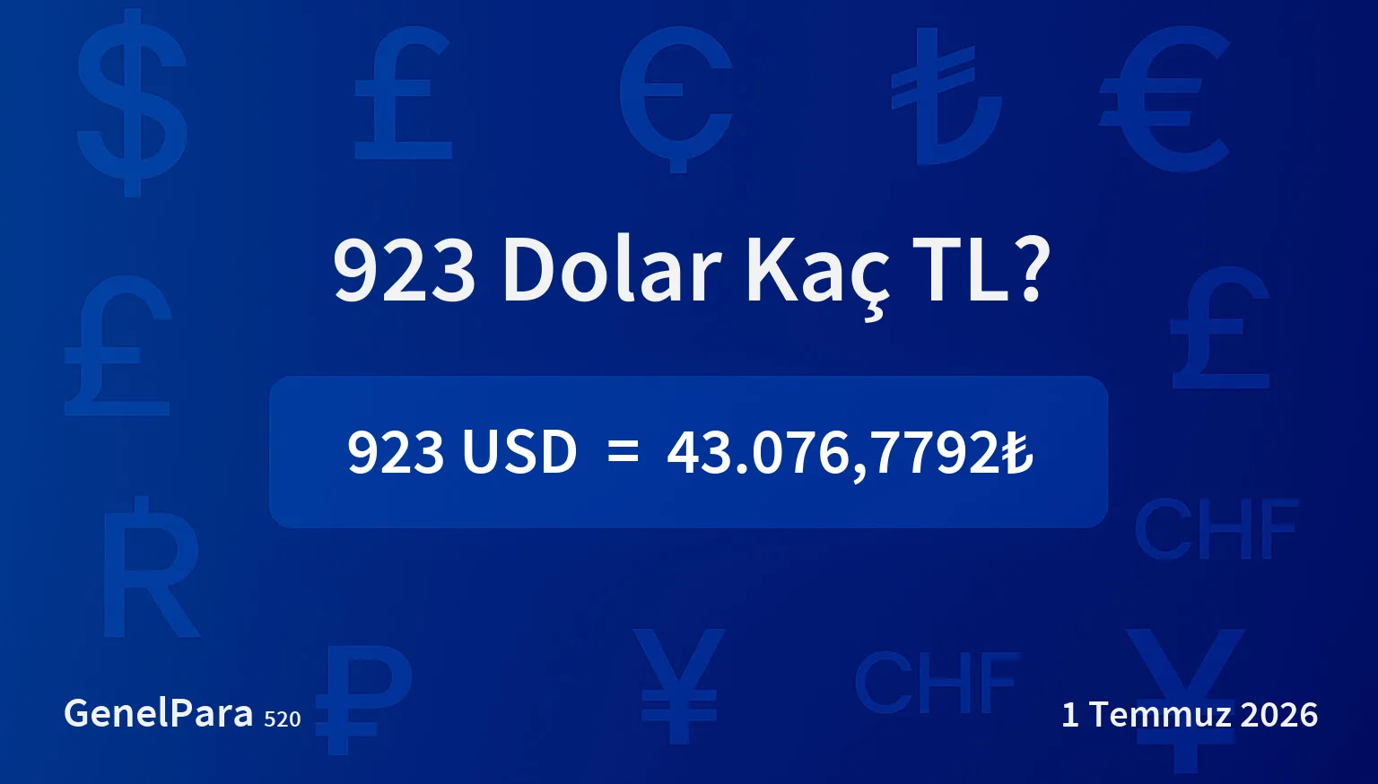 922.57 Dolar Kaç TL?