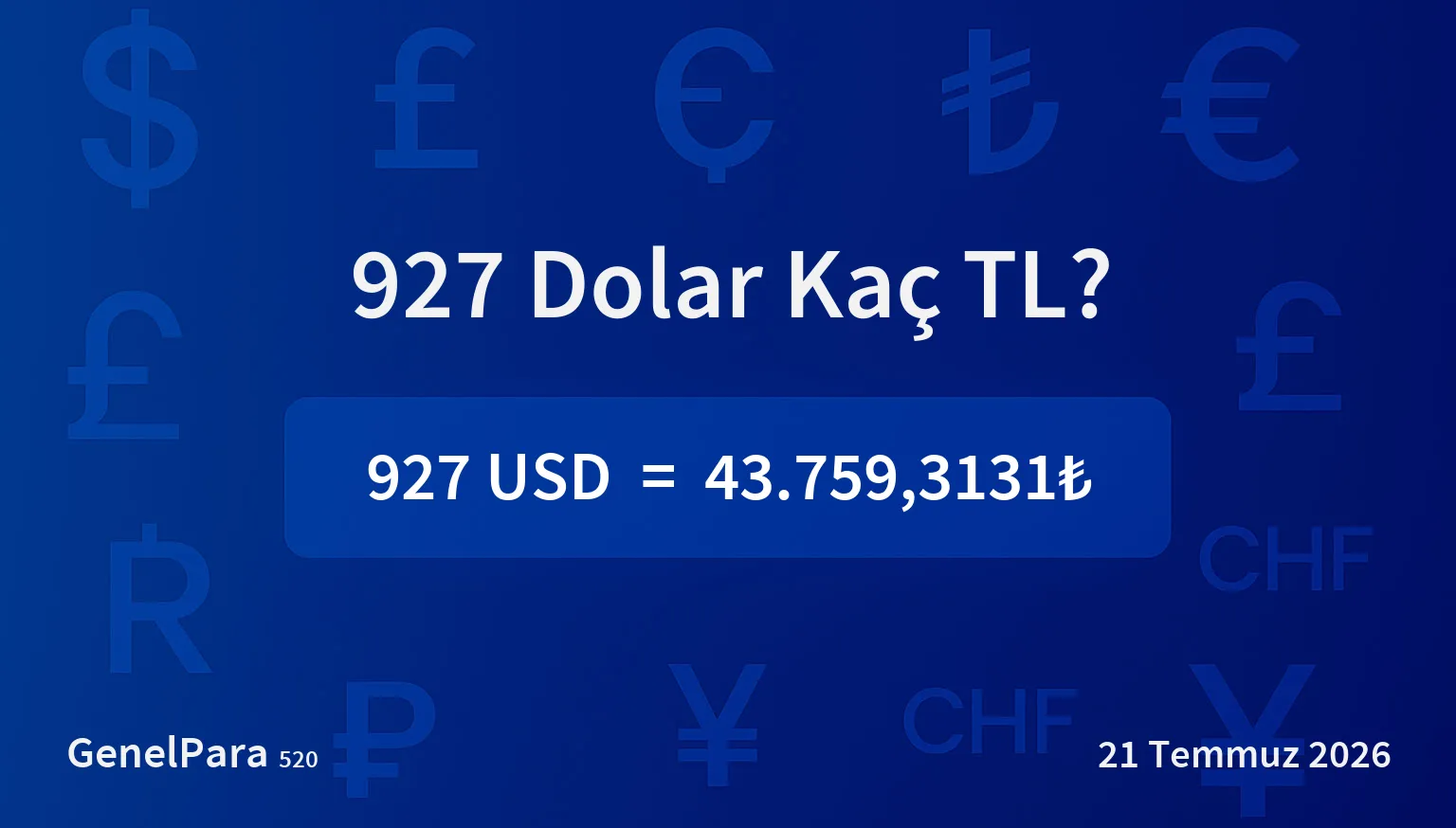 926.65 Dolar Kaç TL?