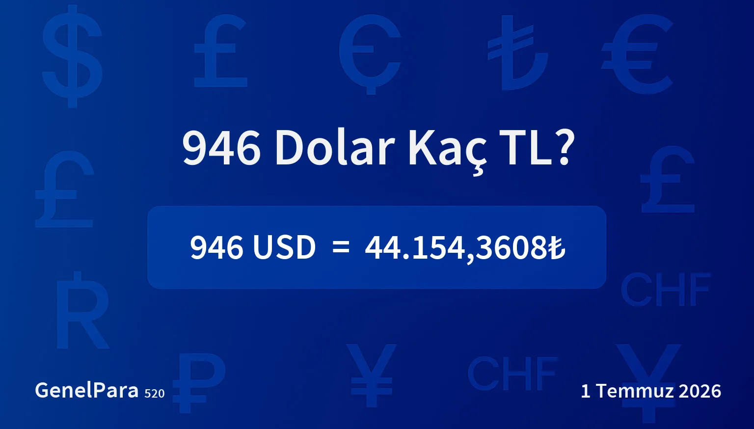 946.16 Dolar Kaç TL?