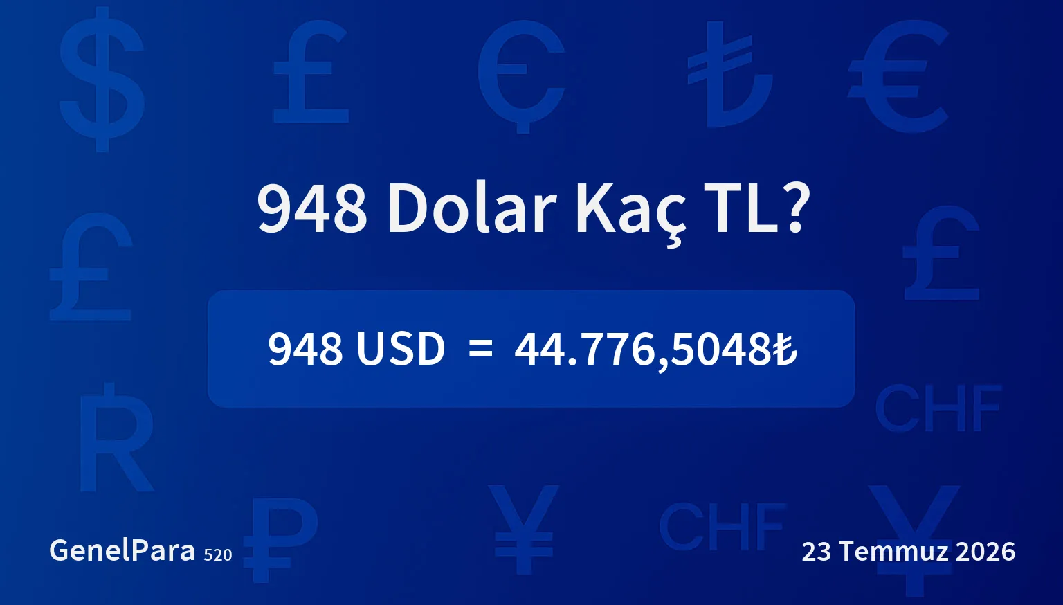 948.13 Dolar Kaç TL?
