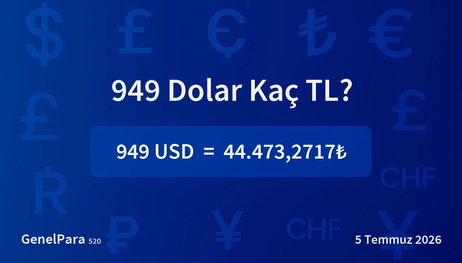 949.27 Dolar Kaç TL?