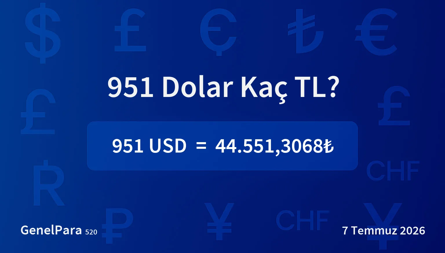 950.69 Dolar Kaç TL?