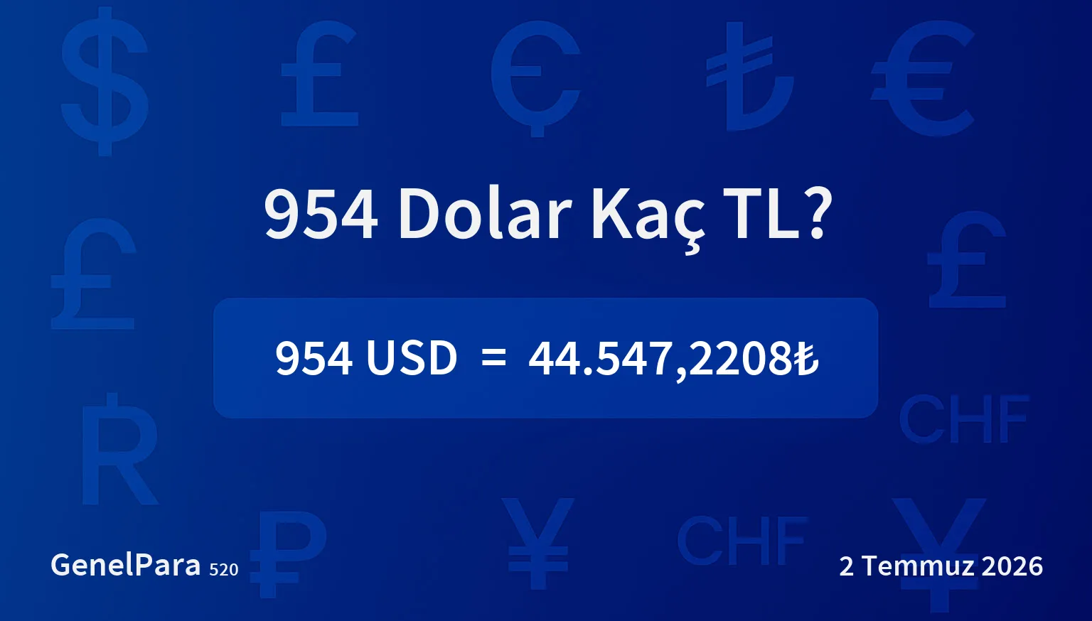 953.97 Dolar Kaç TL?