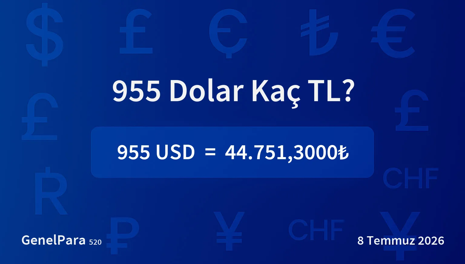 954.82 Dolar Kaç TL?