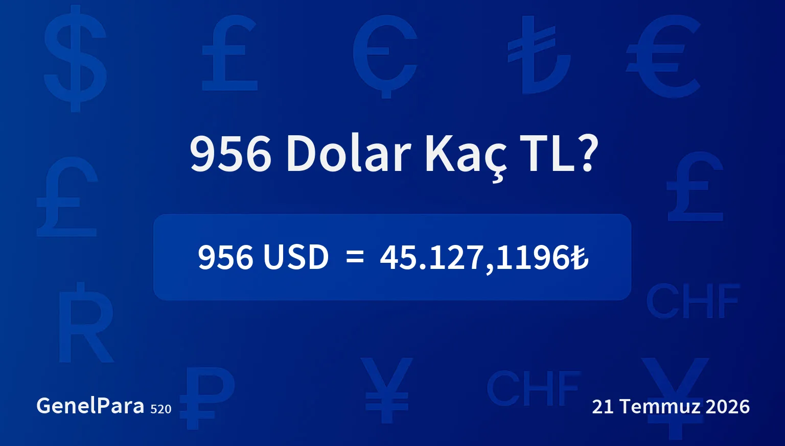 956.29 Dolar Kaç TL?