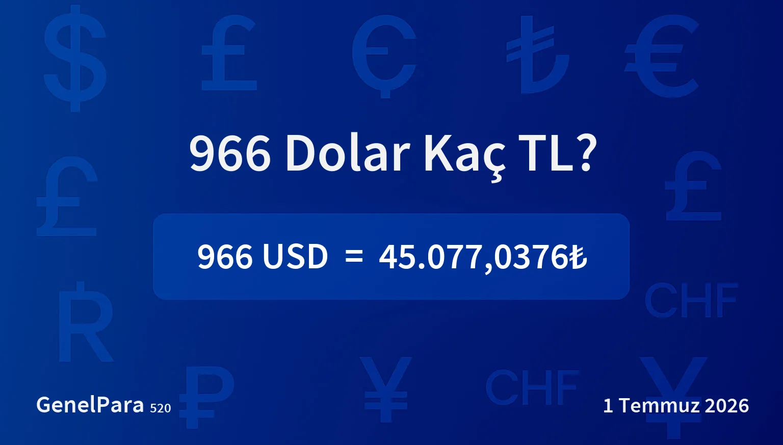 965.57 Dolar Kaç TL?