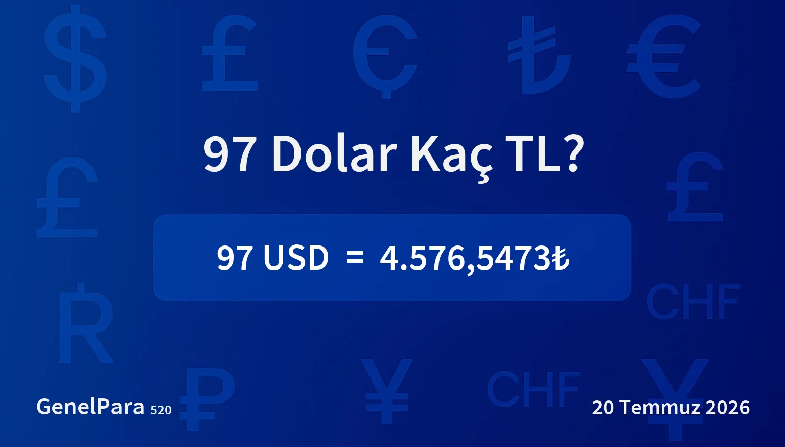 97.07 Dolar Kaç TL?