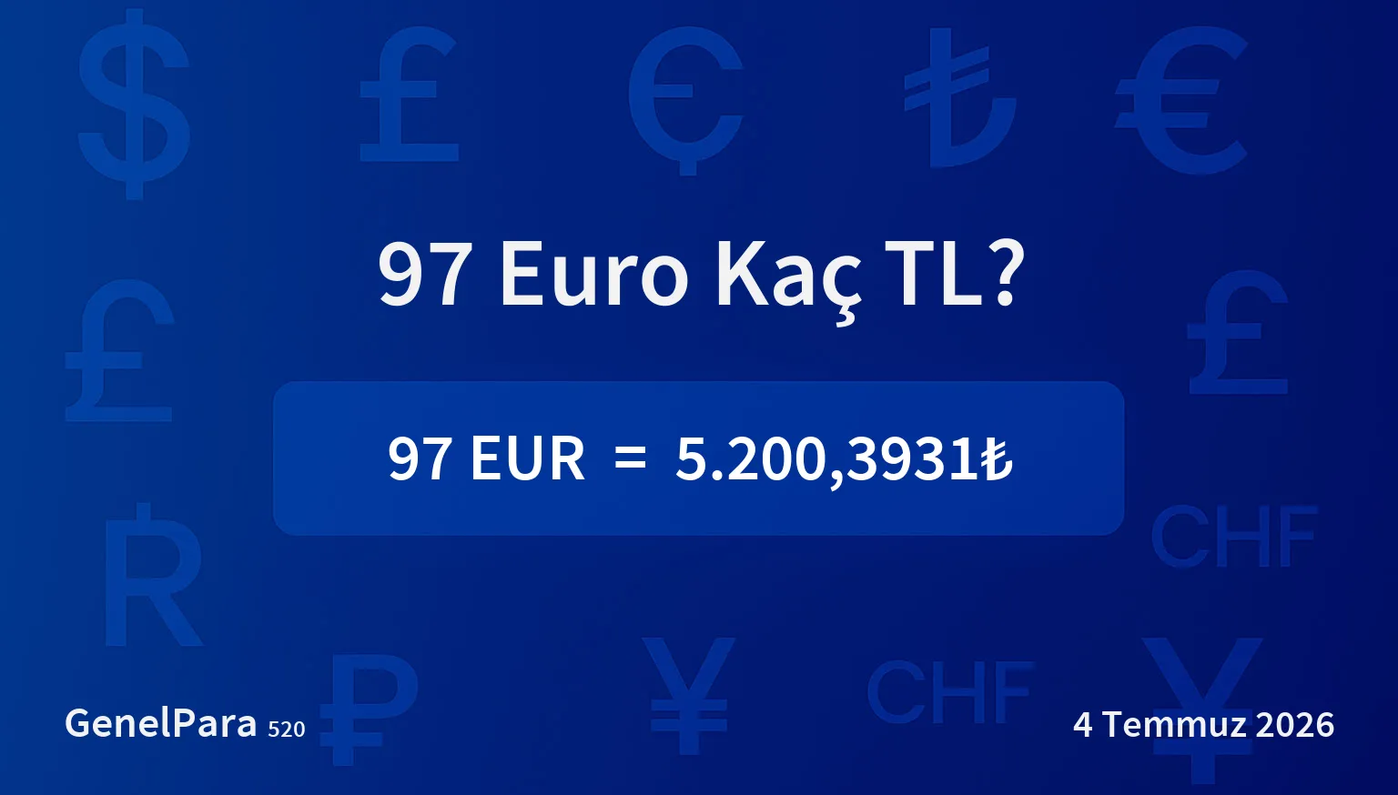 97.16 Euro Kaç TL?