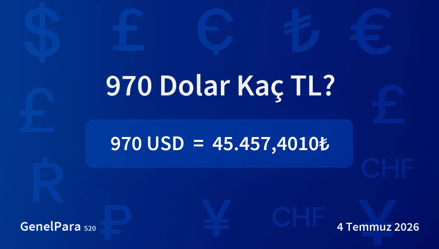 969.86 Dolar Kaç TL?