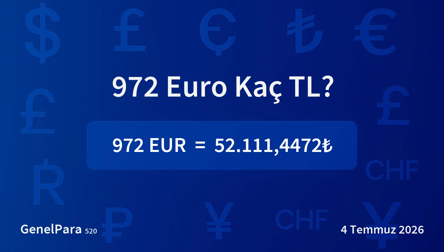 972 Euro Kaç TL?