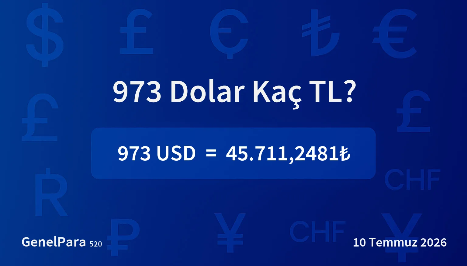 972.57 Dolar Kaç TL?