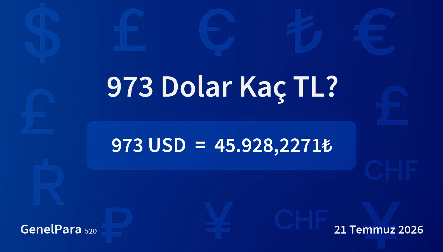 972.52 Dolar Kaç TL?