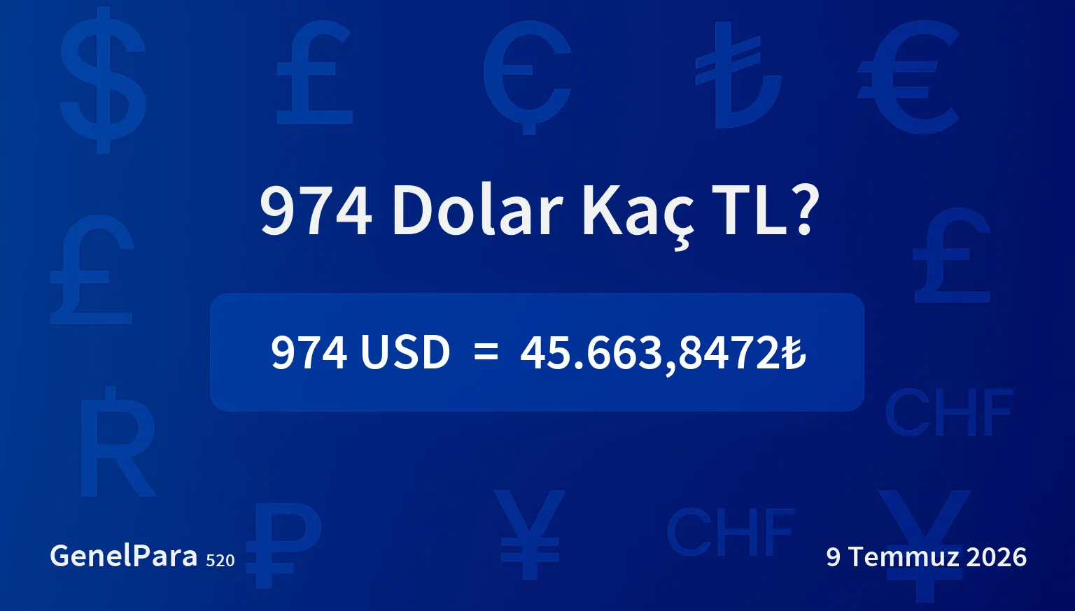 973.90 Dolar Kaç TL?