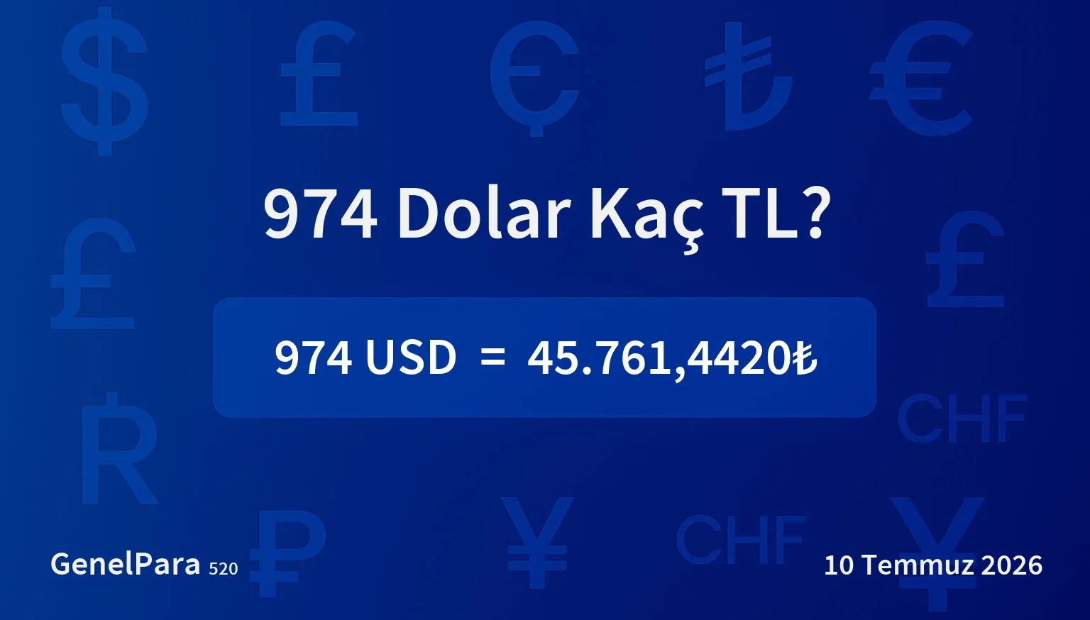 973.57 Dolar Kaç TL?
