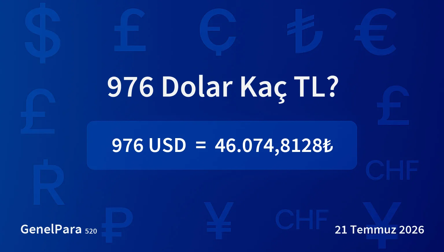 976.42 Dolar Kaç TL?