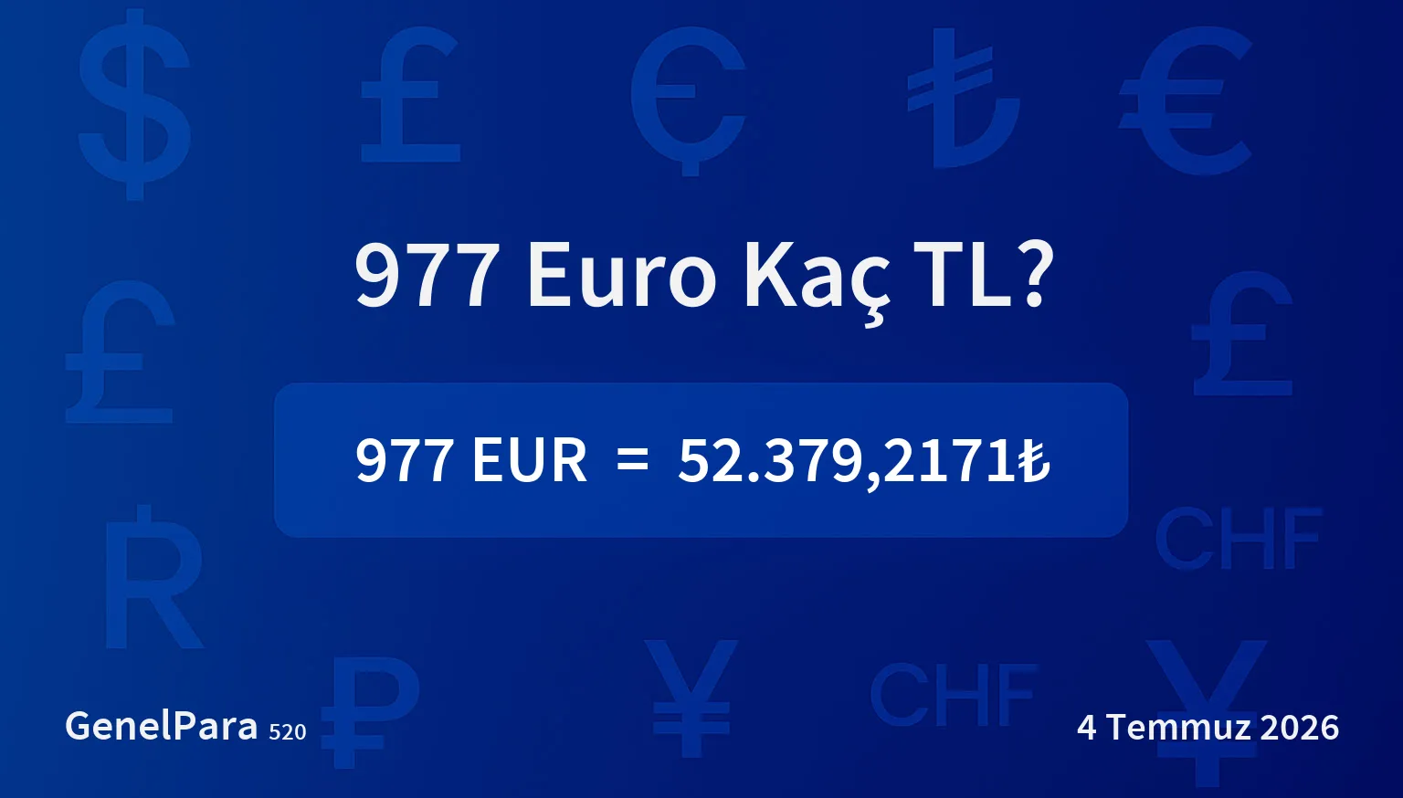 977.20 Euro Kaç TL?