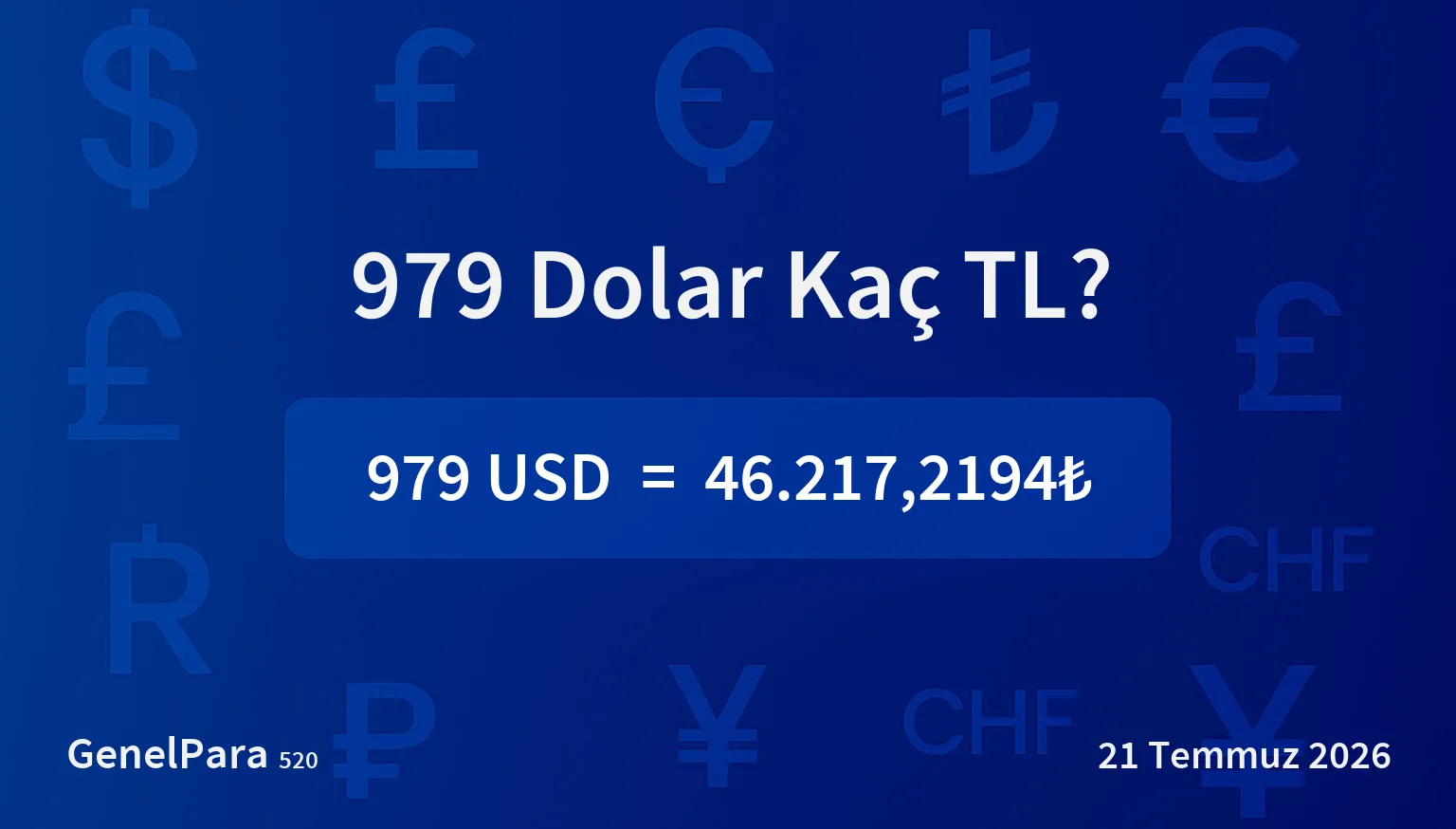 979.25 Dolar Kaç TL?