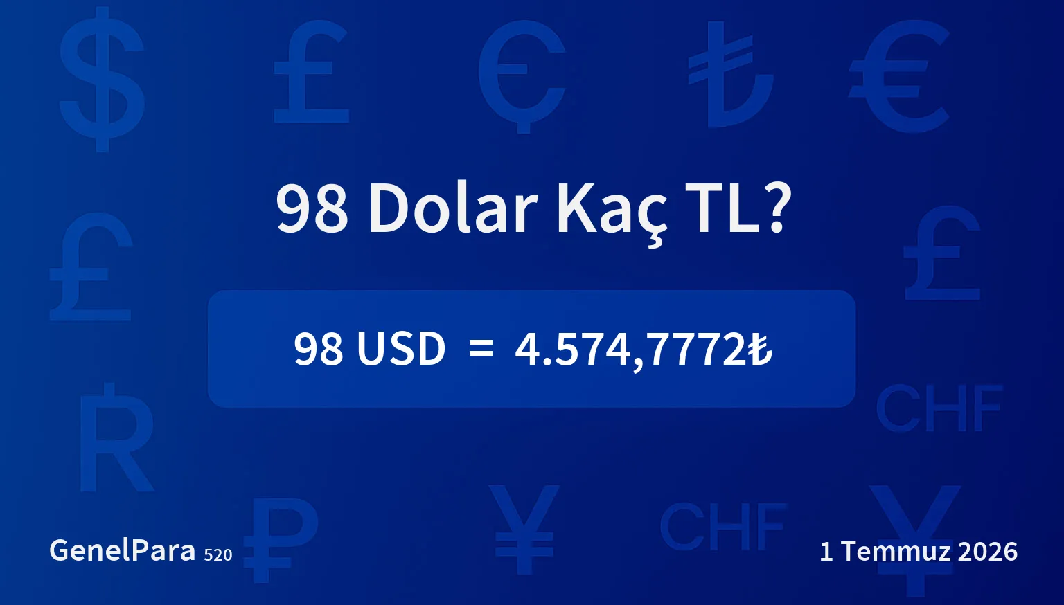 98 Dolar Kaç TL?