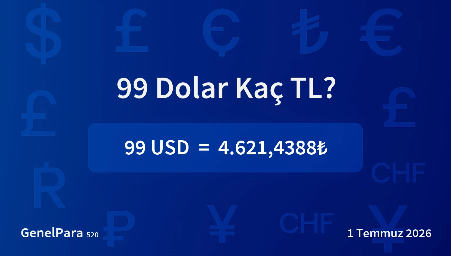 99 Dolar Kaç TL?