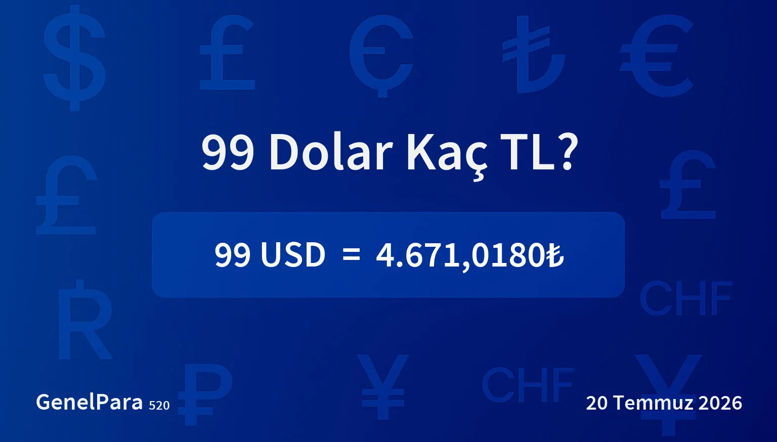 98.93 Dolar Kaç TL?