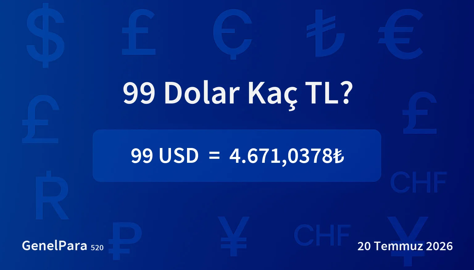 98.81 Dolar Kaç TL?