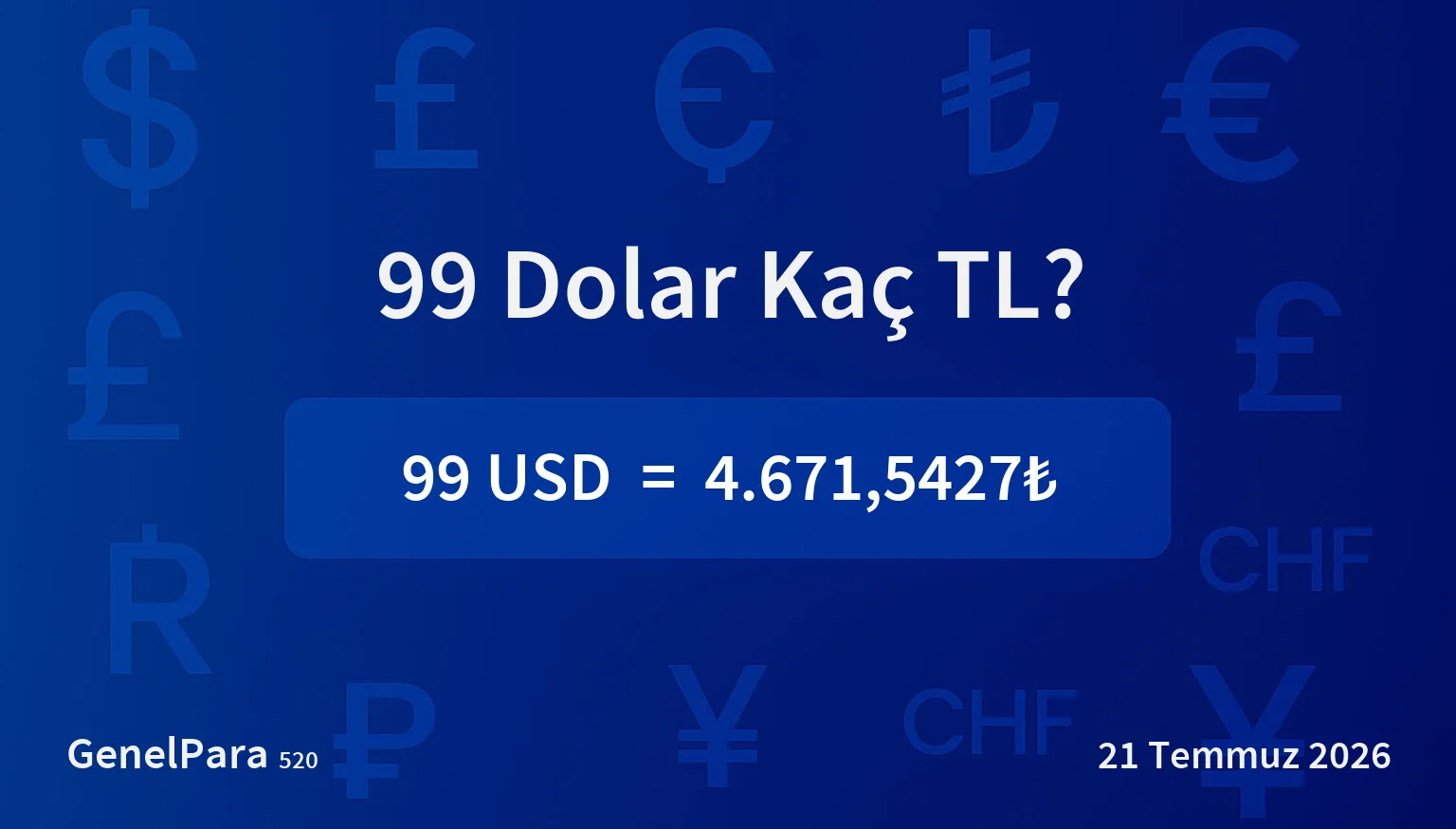 98.56 Dolar Kaç TL?