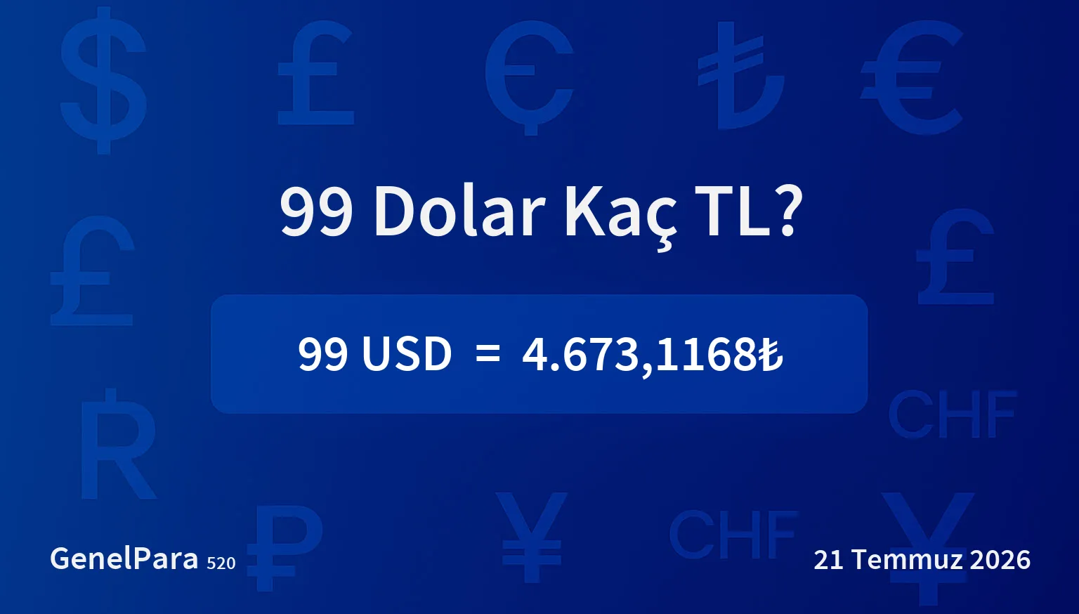 98.79 Dolar Kaç TL?