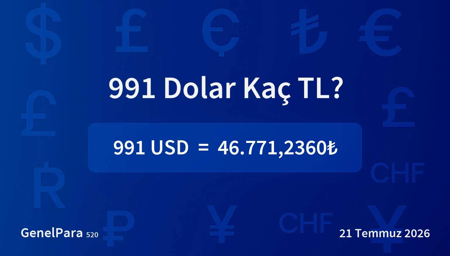 991.23 Dolar Kaç TL?