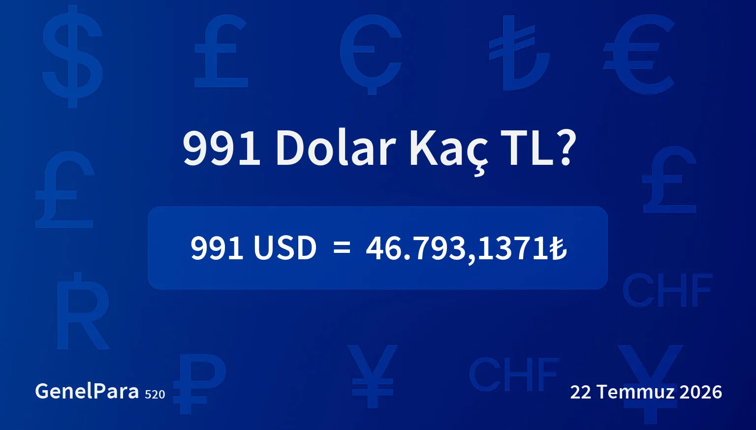 990.65 Dolar Kaç TL?