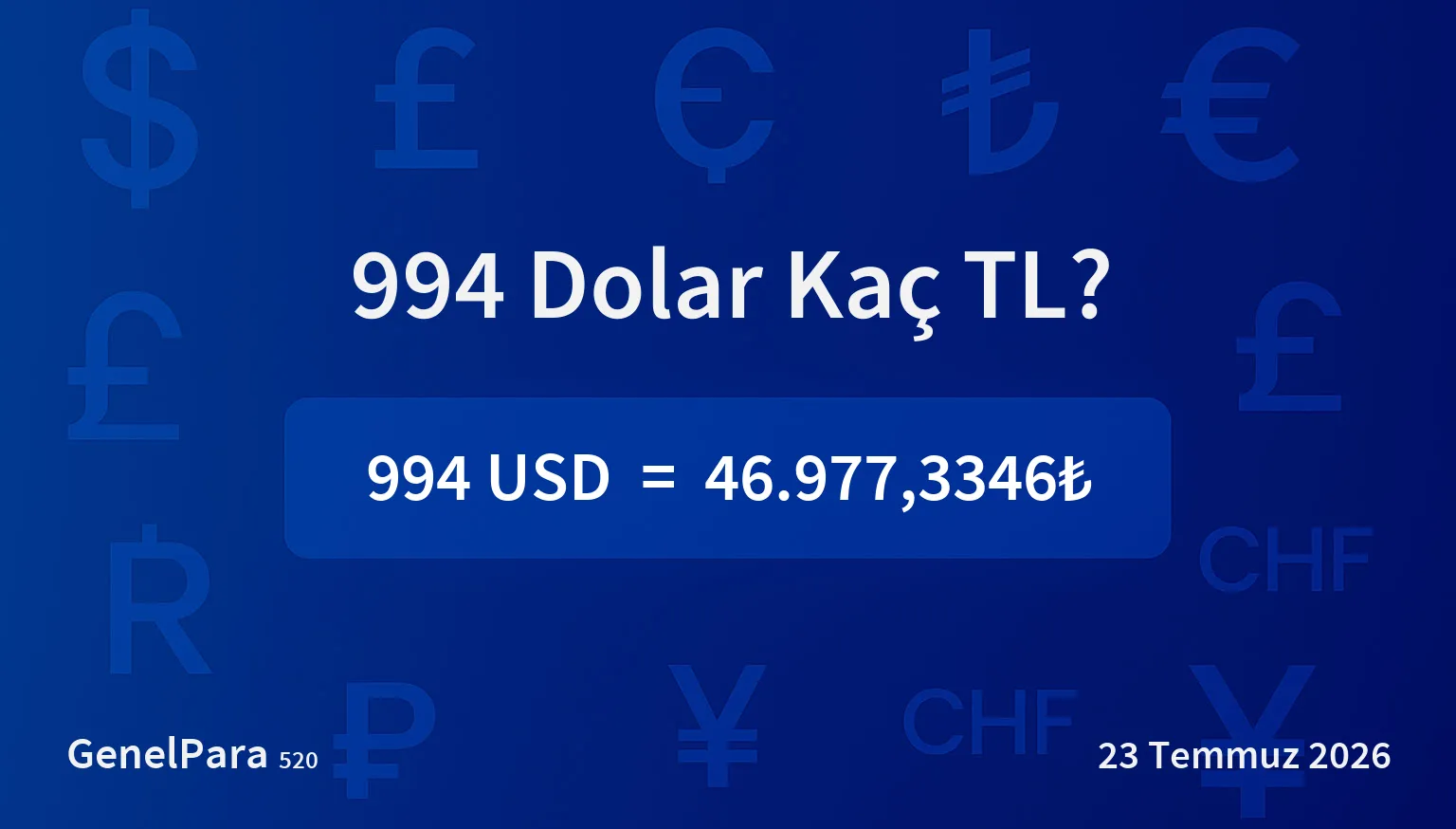 994.03 Dolar Kaç TL?
