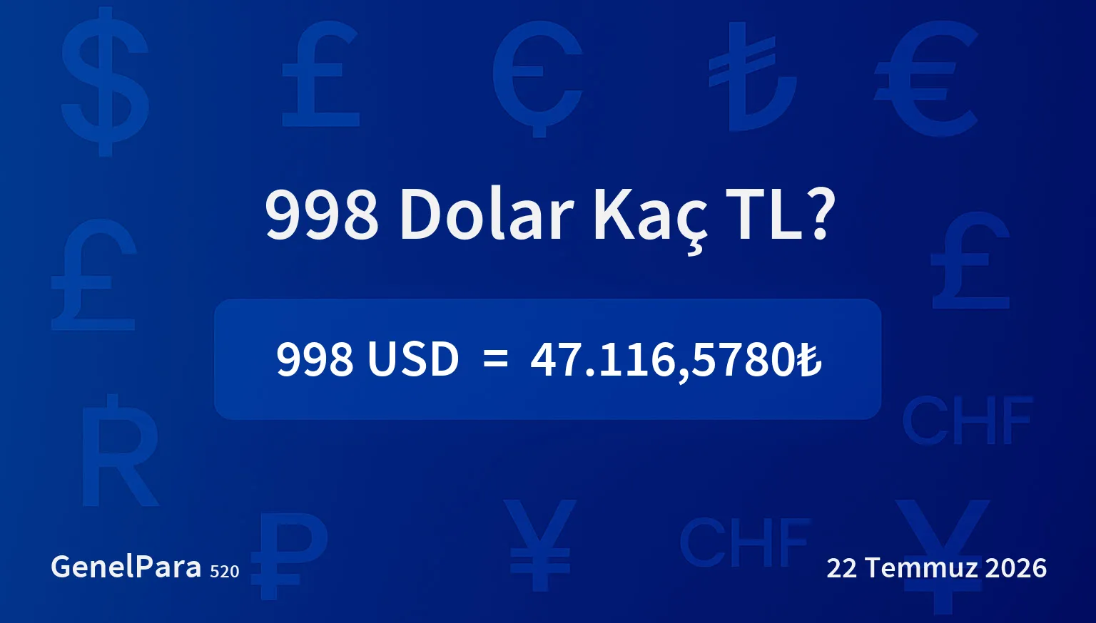 997.87 Dolar Kaç TL?