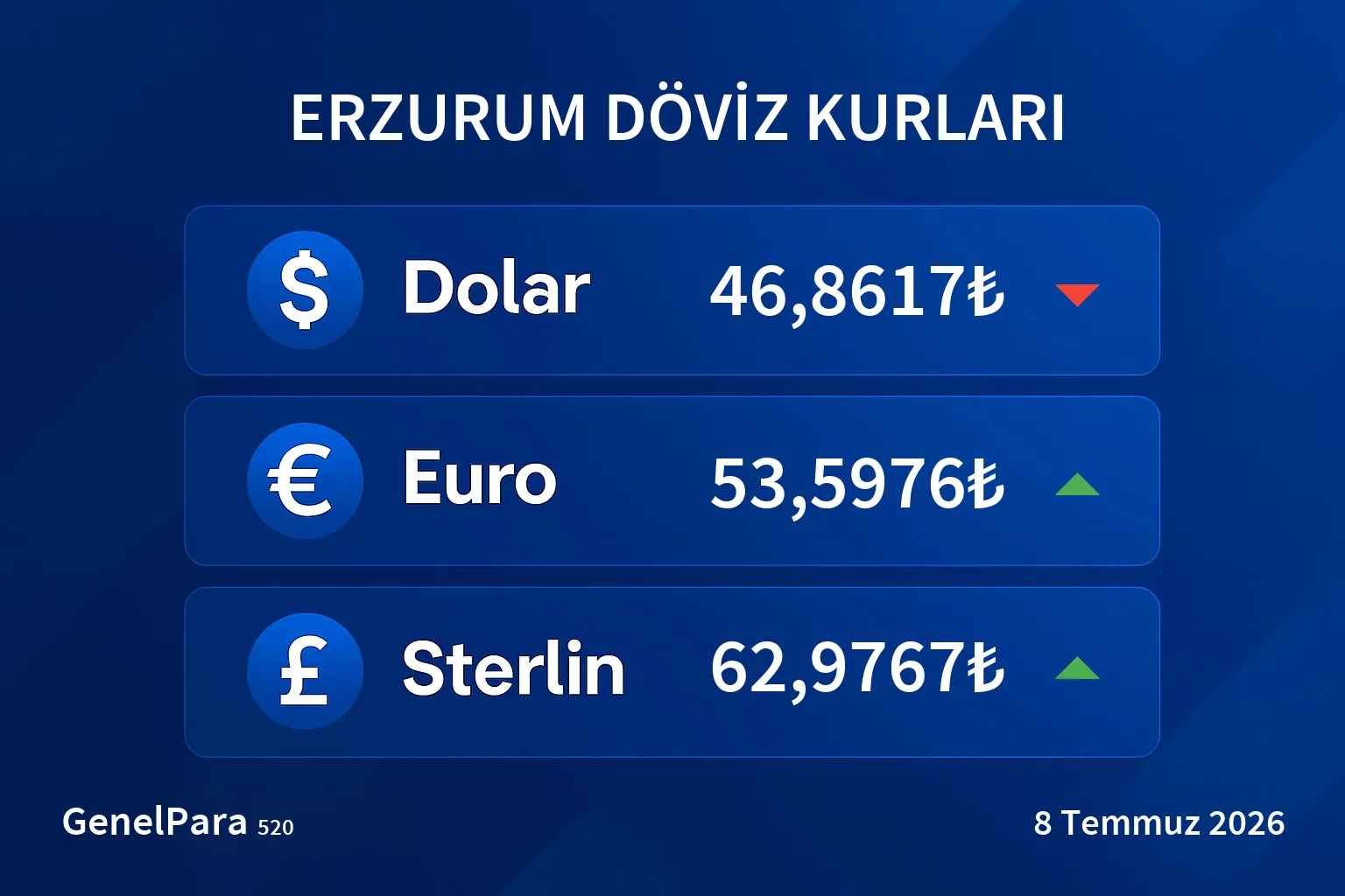 Erzurum Döviz Kurları
